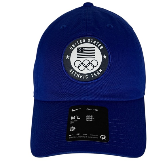 Nike United States Olympic Team Mens Medium Large Hat Blue Unisex Cotton NWT - Picture 1 of 7